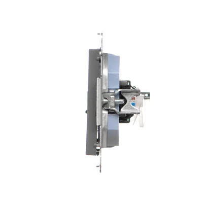 Simon 55 WMDA-P91xx5-116 Einzelne Computerbuchse RJ45 Kategorie 6 mit Staubschutzklappe (Modul); Mattgraphit