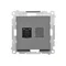 Simon 55 WMDA-P91xx5-116 Einzelne Computerbuchse RJ45 Kategorie 6 mit Staubschutzklappe (Modul); Mattgraphit