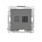 Simon 55 WMDA-P91xx5-116 Single computer socket RJ45 category 6, with anti-dust shutter (module); Matte graphite