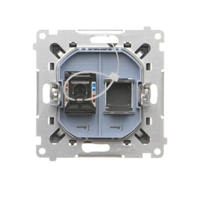 Simon 55 WMDA-P91xx5-116 Single computer socket RJ45 category 6, with anti-dust shutter (module); Matte graphite
