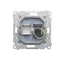 Simon 55 WMDA-P91xx5-143 Einzelne Computerbuchse RJ45 Kategorie 6 mit Staubschutzklappe (Modul); Aluminium matt