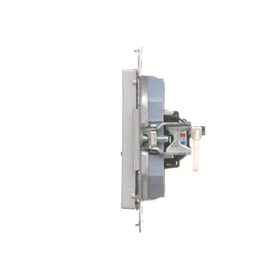 Simon 55 WMDA-P91xx5-143 Single computer socket RJ45 category 6, with anti-dust shutter (module); Matte aluminum