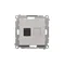 Simon 55 WMDA-P91xx5-143 Single computer socket RJ45 category 6, with anti-dust shutter (module); Matte aluminum
