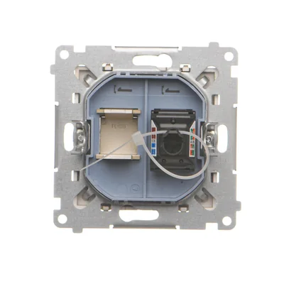 Simon 55 WMDA-P91xx5-144 Single computer socket RJ45 category 6, with anti-dust shutter (module); Champagne matte