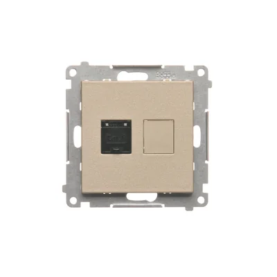 Simon 55 WMDA-P91xx5-144 Single computer socket RJ45 category 6, with anti-dust shutter (module); Champagne matte