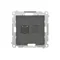 Simon 55 WMDA-P91xx5-149 Einzelne Computerbuchse RJ45 Kategorie 6 mit Staubschutzklappe (Modul); Mattschwarz