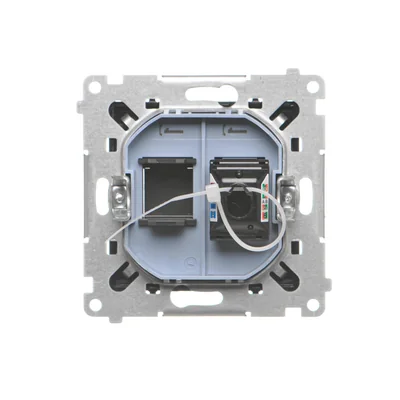 Simon 55 WMDA-P91xx5-149 Presa singola per computer RJ45 categoria 6, con otturatore antipolvere (modulo); Nero opaco