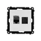 Simon 55 WMDA-P92xx5-114 Double RJ45 computer socket category 6, with anti-dust shutter (module); Light gray matte
