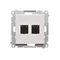 Simon 55 WMDA-P92xx5-114 Double RJ45 computer socket category 6, with anti-dust shutter (module); Light gray matte