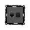 Simon 55 WMDA-P92xx5-116 Double RJ45 computer socket category 6, with anti-dust shutter (module); Matte graphite
