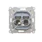 Simon 55 WMDA-P92xx5-144 Doppel-RJ45-Computerbuchse Kategorie 6 mit Staubschutzklappe (Modul); Champagner matt