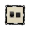 Simon 55 WMDA-P92xx5-144 Double RJ45 computer socket category 6, with anti-dust shutter (module); Champagne matte
