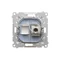 Simon 55 WMDA-P93xx5-111 Einzelne Computerbuchse RJ45 Kategorie 6, geschirmt mit Staubschutzklappe (Modul); Mattweiß