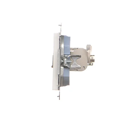 Simon 55 WMDA-P93xx5-111 Single computer socket RJ45 category 6, shielded with anti-dust shutter (module); Matte white