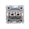 Simon 55 WMDA-P93xx6-149 Double RJ45 computer socket category 6, shielded with anti-dust shutter (module); Matte black