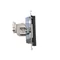 Simon 55 WMDA-P93xx6-149 Double RJ45 computer socket category 6, shielded with anti-dust shutter (module); Matte black