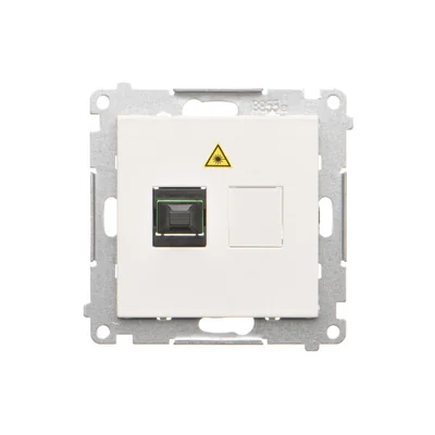 Simon 55 WMDA-P98xx7-111 Single SC/APC Fiber Optic Outlet (Module); Matte White