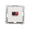 Simon 55 WMDG-01100x-111 Lautsprecherbuchse (Modul), einseitig. Querschnitt der Eingangs- und Ausgangsleitungen: 2,5 mm²; Mattweiß