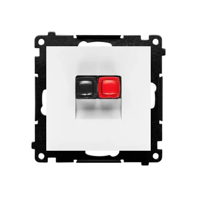 Simon 55 WMDG-01100x-111 Single-ended loudspeaker socket (module). Input and output wire cross-section 2.5 mm2; Matte white