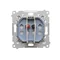 Simon 55 WMDG-01100x-111 Single-ended loudspeaker socket (module). Input and output wire cross-section 2.5 mm2; Matte white