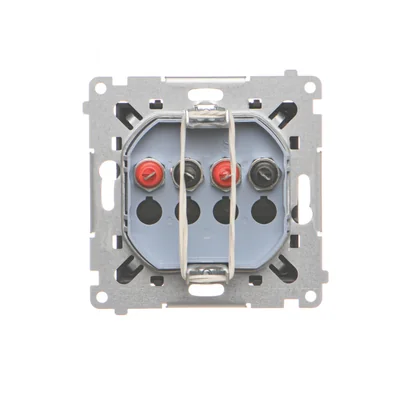 Simon 55 WMDG-01200x-149 2-way speaker socket (module). Input and output wire cross-section 2.5 mm2; Matte black