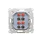 Simon 55 WMDG-01300x-111 4-Wege-Lautsprecherbuchse (Modul). Eingangs- und Ausgangsdrahtquerschnitt 2,5 mm²; Mattweiß