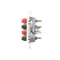 Simon 55 WMDG-01300x-111 4-Wege-Lautsprecherbuchse (Modul). Eingangs- und Ausgangsdrahtquerschnitt 2,5 mm²; Mattweiß