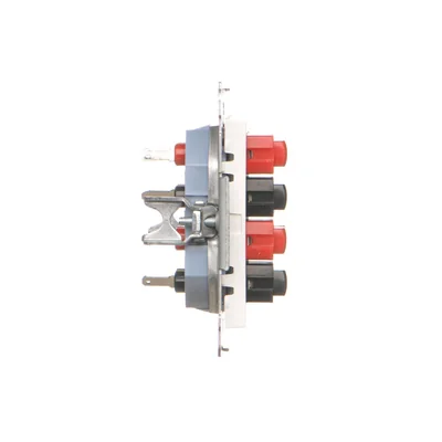 Simon 55 WMDG-01300x-111 4-Wege-Lautsprecherbuchse (Modul). Eingangs- und Ausgangsdrahtquerschnitt 2,5 mm²; Mattweiß