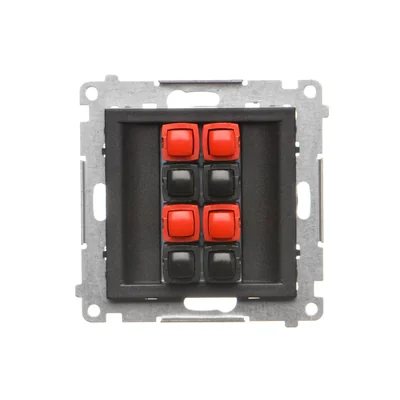 Simon 55 WMDG-01300x-149 4-way speaker socket (module). Input and output wire cross-section 2.5 mm2; Matte black