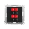Simon 55 WMDG-01300x-149 4-Wege-Lautsprecherbuchse (Modul). Eingangs- und Ausgangsdrahtquerschnitt 2,5 mm²; Mattschwarz