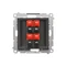 Simon 55 WMDG-01300x-149 4-Wege-Lautsprecherbuchse (Modul). Eingangs- und Ausgangsdrahtquerschnitt 2,5 mm²; Mattschwarz