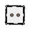 Simon 55 WMDK-16105J-111 Conector para altavoz individual (módulo). Sección transversal del cable de salida de hasta 6 mm²; Blanco mate