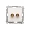 Simon 55 WMDK-16105J-111 Conector para altavoz individual (módulo). Sección transversal del cable de salida de hasta 6 mm²; Blanco mate