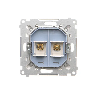 Simon 55 WMDK-16105J-111 Conector para altavoz individual (módulo). Sección transversal del cable de salida de hasta 6 mm²; Blanco mate
