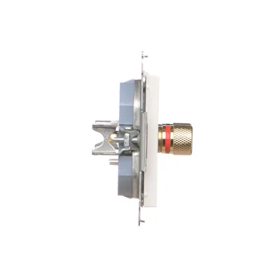 Simon 55 WMDK-16105J-111 Conector para altavoz individual (módulo). Sección transversal del cable de salida de hasta 6 mm²; Blanco mate