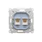 Simon 55 WMDK-16105J-111 Single loudspeaker socket (module). Output wire cross-section up to 6 mm2; Matte white
