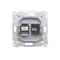 Simon 55 WMDK-16105N-111 Computer socket RJ45 category 5e + telephone socket RJ12 (module); Matte white