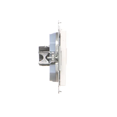 Simon 55 WMDK-16105N-111 Conector para ordenador RJ45 categoría 5e + conector telefónico RJ12 (módulo); Blanco mate