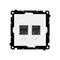 Simon 55 WMDK-16105N-111 Prise informatique RJ45 catégorie 5e + prise téléphonique RJ12 (module) ; Blanc mat