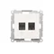 Simon 55 WMDK-16105N-111 Prise informatique RJ45 catégorie 5e + prise téléphonique RJ12 (module) ; Blanc mat