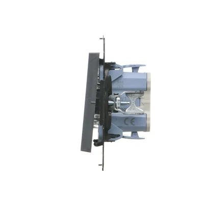 Simon 55 WMDL-0102xx-116 Łącznik jednobiegunowy (moduł) 10 AX, 250 V~, szybkozłącza; Grafitowy mat