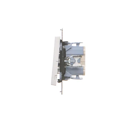 Simon 55 WMDL-0102xx-143 Einpoliger Schalter (Modul) 10 AX, 250 V~, Schnellverbinder; Aluminium matt