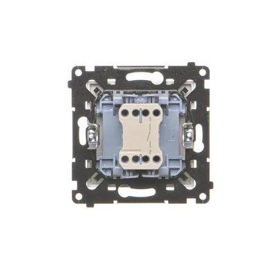 Simon 55 WMDL-0102xx-143 Interruttore unipolare (modulo) 10 AX, 250 V~, connettori rapidi; Alluminio opaco