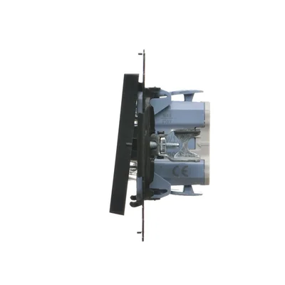Simon 55 WMDL-0102xx-149 Einpoliger Schalter (Modul) 10 AX, 250 V~, Schnellverbinder; Mattschwarz