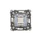 Simon 55 WMDL-01031x-111 Bouton-poussoir unique, à contact franc, sans pictogramme (module), 10 AX, 250 V~, connecteurs rapides ; blanc mat