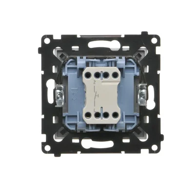 Simon 55 WMDL-01031x-114 Bouton-poussoir unique sans pictogramme (module) 10 AX, 250 V~, connecteurs rapides ; Gris clair mat