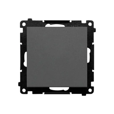 Simon 55 WMDL-01031x-116 Single push-button without pictogram (module) 10 AX, 250 V~, quick connectors; Matte graphite