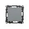 Simon 55 WMDL-01031x-116 Single push-button without pictogram (module) 10 AX, 250 V~, quick connectors; Matte graphite
