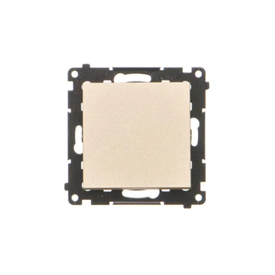 Simon 55 WMDL-01031x-144 Bouton-poussoir unique sans pictogramme (module) 10 AX, 250 V~, connecteurs rapides ; Champagne mat