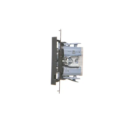 Simon 55 WMDL-01032X-149 Module quadruple à boutons-poussoirs 10 AXm, 250 V~, connecteurs rapides ; noir mat
